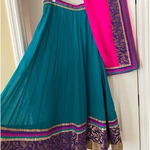 Indian lengha chanya choli skirt with dupatta